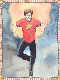 Peter Gross - Tim hunter from books of magic painted art commission - 2011 signed