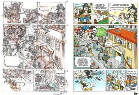 Sune Troelstrup | "The Pirates are Coming" - D/D 2003-031 - page 3 - Signed Original Comic Page by Millet (2005) | Catawiki