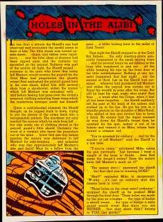 HOLES IN THE ALIBI, SADDLE JUSTICE #8, Text Story, Silver Printed Color Guide (1949) | Russ Cochran