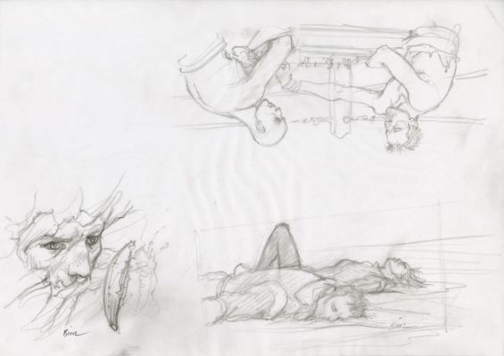 Enki Bilal | GRAPHITE IN PROGRESS 3 – Dessin original 4 | Galerie Barbier