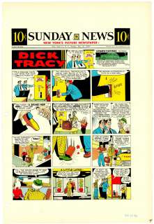 Gould - DICK TRACY, Sunday Color Proof (05/261957) | Russ Cochran