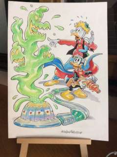 Alessandro Gottardo | Donald Duck - â€œBlob-Fluido mortaleâ€ - Page volante - Exemplaire unique - (2021) | Catawiki