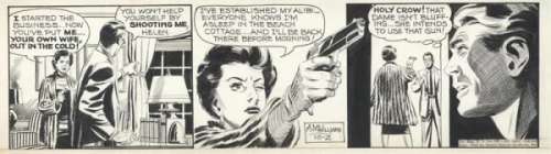 60: McWilliams 3 Twin Earths dailies original comic art | Russ Cochran