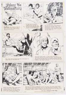 John Cullen Murphy ’’Prince Valiant’’ Sunday Comic Strip Original Artwork -- #1852 Dated 6 August 1972 | Nate Sanders