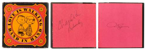 Charles Schulz Signed ’’Peanuts’’ Book, ’’Love Is Walking Hand in Hand’’ | Nate Sanders