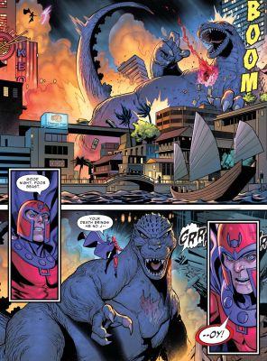 Godzilla Destroys The Marvel Universe ISSUE 3 (2025) - PACO MEDINA Magneto X-men Gambit | Comix Art Studio