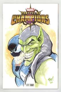 Green Goblin and Venom Sketch Cover by Tone Rodriguez on Contest of Champions #1 (2015) | mycomicshop.com