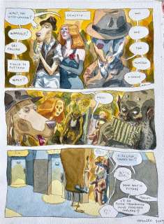 Marco Corona | Marco Corona - tavola originale "L’Ombra di Walt" - acquerello | Catawiki