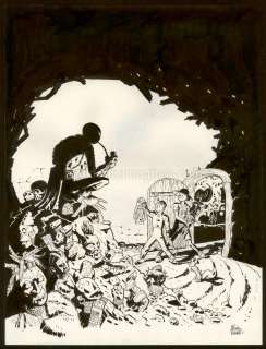 Olivier Schwartz - Couverture originale - Le Maître des hosties noires - Une Aventure de Spirou et Fantasio