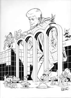 Van Liemt, Simon | Van Liemt, Simon - Dessin original - Ric Hochet - Affiche du festival de Puteaux - (2021) | Catawiki