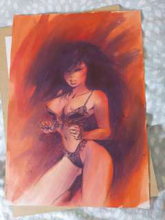 Dany | Dany - Illustration originale - Pin-up lingerie affiche Schlirf Book - (1998) | Catawiki