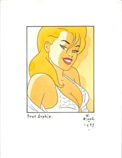 Minus, Walter | Minus, Walter - Dessin original couleur - Pin-Up blonde - (1999) | Catawiki