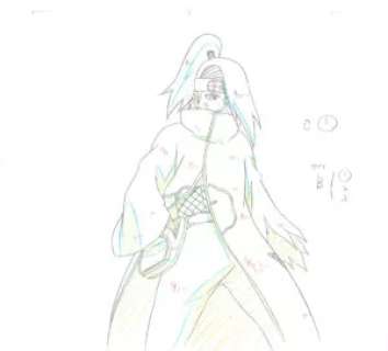 Kishimoto Masashi - Naruto | 713 – Deidara (Akatsuki) – Genga | La Galerie de la Bande Dessinée