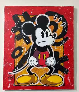 Tiziano Gagliardo | Angry Mickey - Signed Original Artwork by Tiziano Gagliardo - 60 x 50 cm (2022) | Catawiki