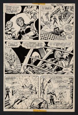 Terry Austin | Original Art from Logan’s Run #6 (1977) Page 6 Pencils by Tom Sutton, Inks by Terry Austin | mycomicshop.com (Buy It Now)