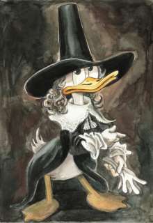 Tony Fernandez, Disney Artist | Donald Duck Inspired By Rembrandt’s "Portrait of a Gentleman with a Tall Hat and Gloves" (1656/1658) - Original Painting - Tony Fernandez Signed - Acrylic Art - Original Artwork | Catawiki