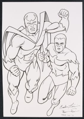 Brendon And Brian Fraim | Hawk and Dove Sketch | mycomicshop.com