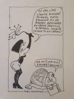 Wolinski, Georges | Wolinski, Georges - Dessin original - Charlie Mensuel | Catawiki