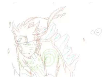 KISHIMOTO Masashi - NARUTO - 3849 – Naruto Shippuden – Naruto mode Chakra de Kyubi – Genga