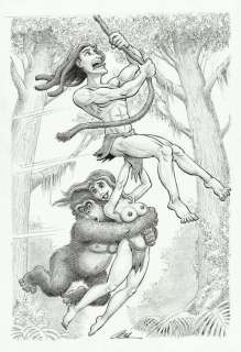 Cera | Cera - Original drawing - Tarzan and Jane - too many | Catawiki