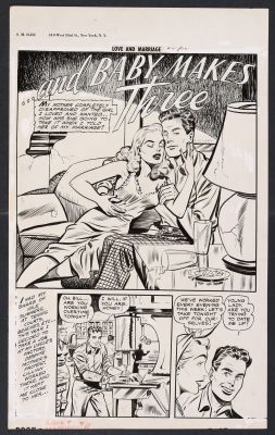 Original Art Complete 6-Page Story ’...and Baby Makes Three’ from Love and Marriage #11 (1953) | mycomicshop.com (Buy It Now)