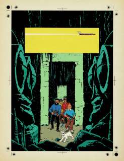 Hergé (Studios) | Tintin, Vol 714 pour Sydney, bleu de coloriage et son film noir pour la couverture de l’album. | Septimus