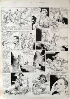 Franco Caprioli - Original page for L‘Ancora sommersa. Cm. 38x54. Ink