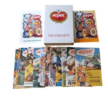 Hannes Hegen | Mosaik - Jubiläumskassette "40 Jahre Mosaik von Hannes Hegen", 12 Hefte im Nachdruck - (1994) | Catawiki