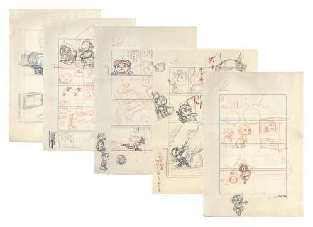 Fujio Akatsuka Hand-Drawn Manga Storyboard 5 " Boken Miru-chan | Mandarake (Big Web)
