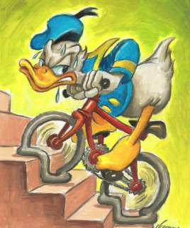 Joan Vizcarra | Donald Duck Sweating Buckets! - Original Painting - Joan Vizcarra Signed - Original Artwork - Acrylic Art | Catawiki