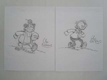 Udo Egmond | Eppo - 2 x opdrachttekening Uco Egmond | Catawiki