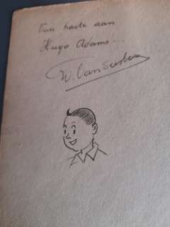 Willy Vandersteen | Suske en Wiske TV-36 - Het vliegende bed + Opdrachttekening Vandersteen - Broché - EO - (1959) | Catawiki