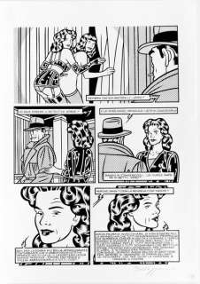 Roberto Baldazzini | Roberto Baldazzini - Tavola originale n. 19 - “Who killed Bettie” - Page volante - Exemplaire unique - (1994) | Catawiki