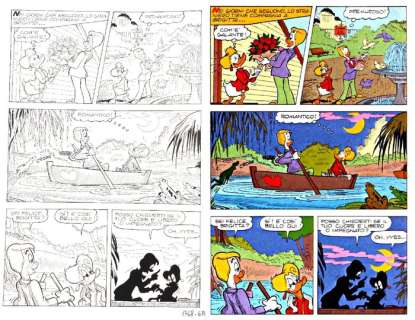 Romano Scarpa, Lucio Michieli, Staff Di If | Topolino Libretto n. 1768 - Romano Scarpa - Tavola Originale n. 6 "Zio Paperone e il "tradimento" di Brigitta" - (1989) | Catawiki