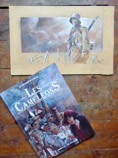 Le Hénanff | Les Caméléons + dédicace couleur + dessin original couleur - C - EO - (2003) | Catawiki