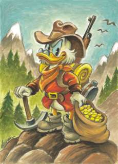 Joan Vizcarra | $crooge McDuck: Raiders of the Lost Gold - Tribute to Carl Barks - Original Acrylic Painting - Joan Vizcarra Signed - Original Artwork | Catawiki