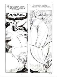 Birago Balzano | Fasma n. 3 - Birago Balzano - 5x Tavole Originali Erotiche "La moglie dell’attore" - Page volante - Exemplaire unique - (1985) | Catawiki