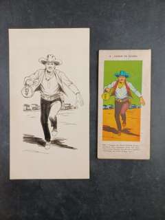 Aurelio Galleppini (Galep) | Tex Serie Leopardo Nero n. 33 - Galep - Illustrazione Originale "Bob: Il Maggiore dei Fratelli Dalton" + Striscia - Page volante - Exemplaire unique - (1962) | Catawiki