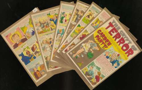 Davis-Garden Party- Haunt of Fear No.17 ,Complete 7 pg Story Silver Print (1953) | Russ Cochran