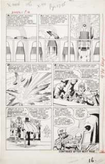 Jack Kirby and Paul Reinman X-Men #1 Magneto page 14 Original Art (Marvel, 1963). The supreme confidence of -
