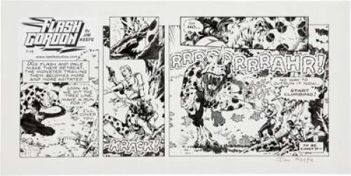 Jim Keefe Flash Gordon Sunday Comic Strip Original Art dated 7-15-2001 (King Features Syndicate, 2001). Jim -