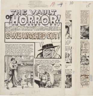 George Evans Haunt of Fear #27 Complete 7-page Story "Game Washed Out" Original Art (EC, 1954). It’s - | Heritage