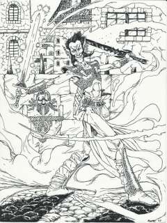 Pontet, Cyril | Pontet, Cyril - Dessin original -Chroniques de la Lune Noire - Pile-ou-Face - (1993) | Catawiki