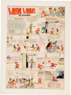 Martin Branner Winnie Winkle Hand-Colored Sunday Original Art (Chicago Tribune, 1924). Gosh, but Moses got a -