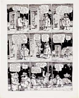 Robert Crumb Cavalier "Fritz the No Good" Page 6 Original Art (1968). As buddy Heinz awaits outside the - | Heritage