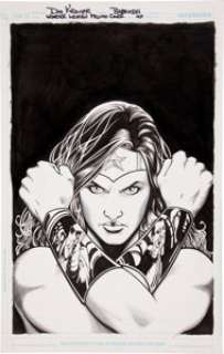 Don Kramer and Michael Babinski Wonder Woman #602 Cover Original Art (DC, 2010). Bullets and bracelets! The Maid -