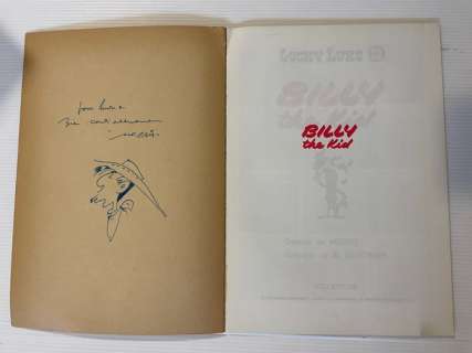 Morris / Goscinny | Lucky Luke T20 - Billy the Kid + dédicace - B - Réédition - (1969) | Catawiki