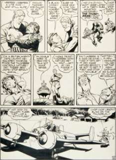 Reed Crandall Military Comics #18 Blackhawk Page 5 Original Art (Quality Comics, 1943). Midway through his -