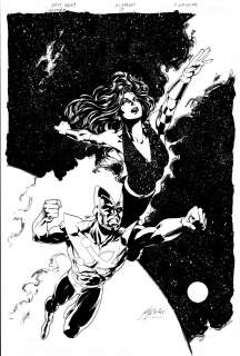 Matt Haley - firestorm #19 cover! (firestorm & donna troy! ) 2005