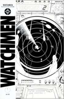 Dave Gibbons Watchmen #10 "A Radar Screen Showing Two Incoming Aircraft" Cover Original Art (DC, 1987). - | Heritage